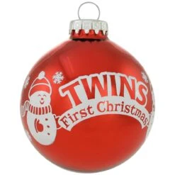 Personalized Twins 1st Christmas Red Glass Ornament -Christmas Decoration Store 1206353 web 3