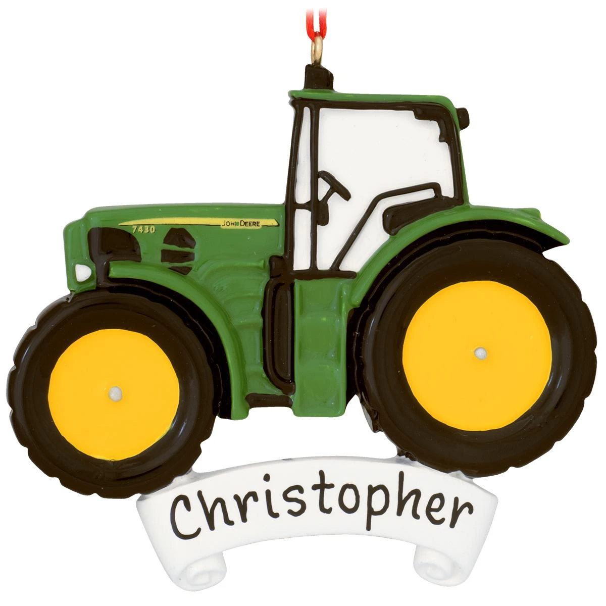 Personalized John Deere Tractor Resin Ornament 1 Personalized John Deere Tractor Resin Ornament