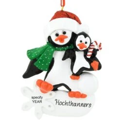 Personalized Penguin With 1 Child Ornament