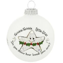 Twinkle Star Heart Gifts Glass Ornament