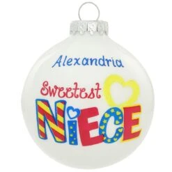 Personalized Sweetest Niece Ornament