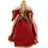 16 Inch Angel Tree Top In Red And Gold Dress