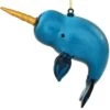 Narwhal Blue Glass Ornament