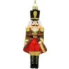 Nutcracker Red And Green Glass Ornament