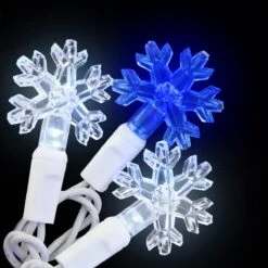 Snowflake 35 Blue And Pure White LED Lights
