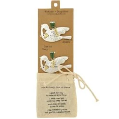 Mother And Daughter Dove Ornament Set Of 2