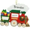 Personalized Train With Gifts Resin Ornament