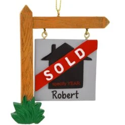 Personalized Sold Real Estate Sign Ornament