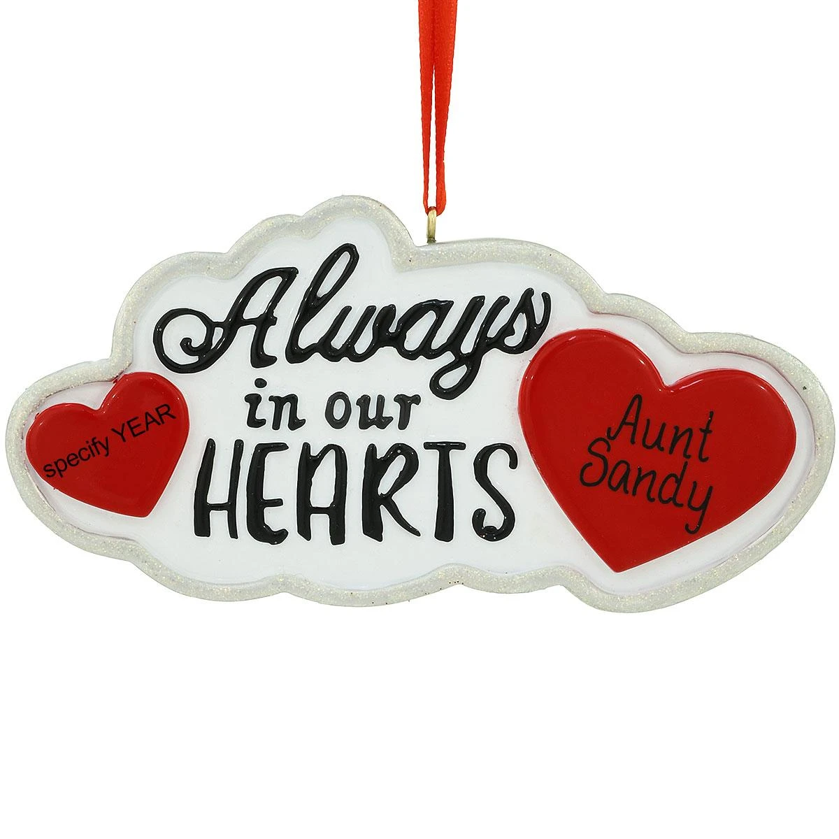 Personalized Always In Our Hearts Resin Ornament 1 Personalized Always In Our Hearts Resin Ornament