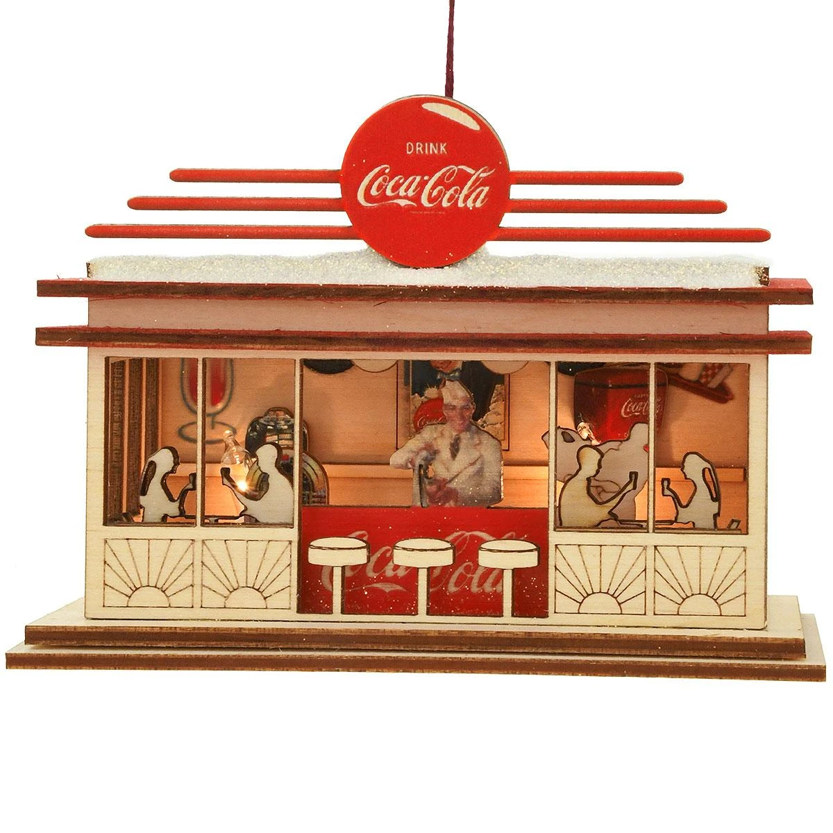 Soda Shop Coca Cola Ginger Cottage Ornament 1 Soda Shop Coca Cola Ginger Cottage Ornament