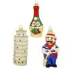 Italy Glass Ornaments Boxed Set Of 3