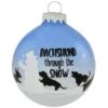 Dachshund Through Snow Sparkle Ornament