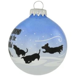 Dachshund Through Snow Sparkle Ornament -Christmas Decoration Store 1213406 web 3