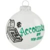 Accountant White Opal Glass Ornament
