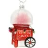 Cotton Candy Cart Glass Ornament
