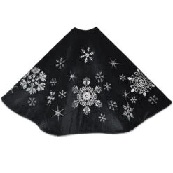 48 Inch Charcoal Gray Micro Velvet Tree Skirt