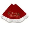 56 Inch Merry Christmas Red Velvet Tree Skirt