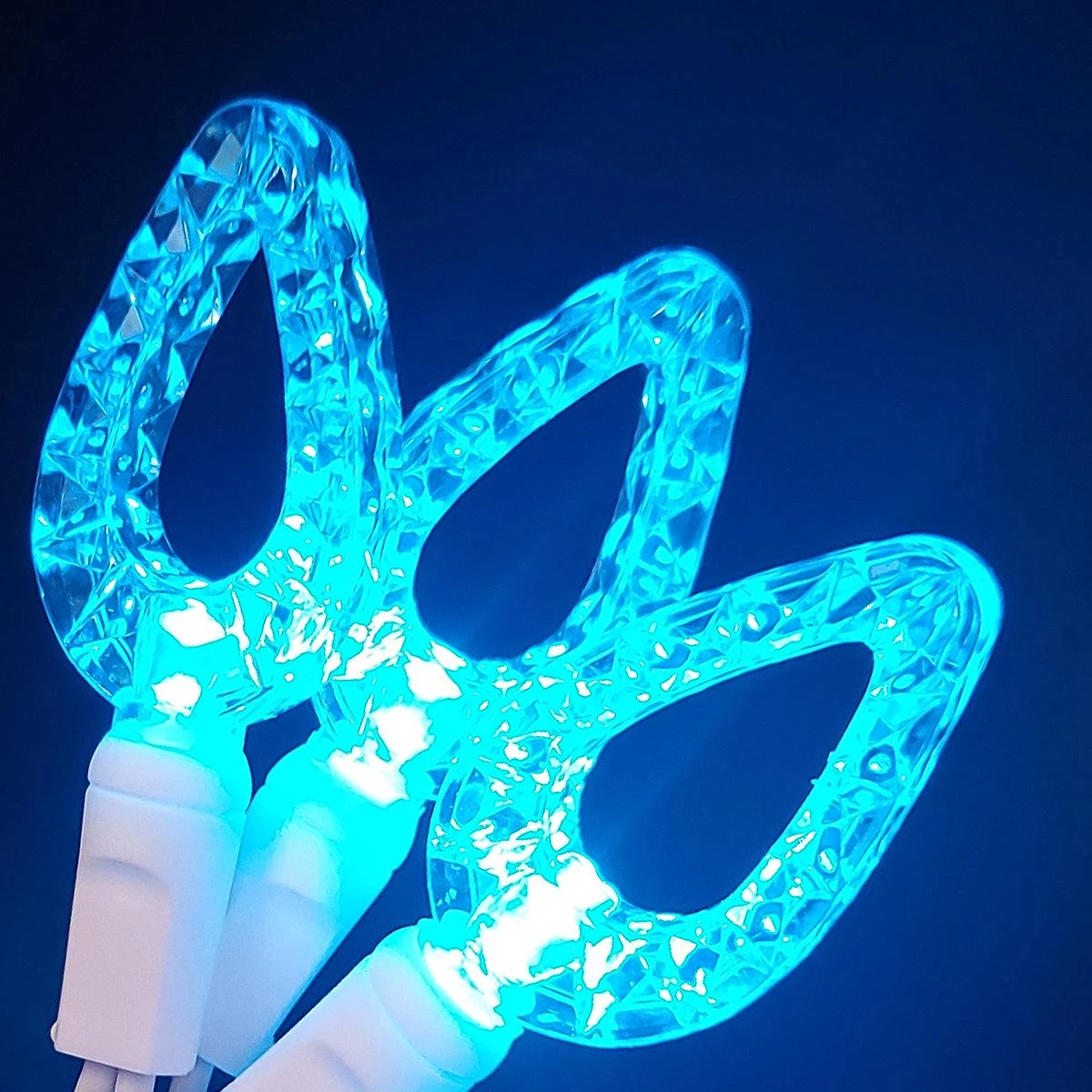 Teal C7 LED 25 Light Set With White Cord 1 Teal C7 LED 25 Light Set With White Cord