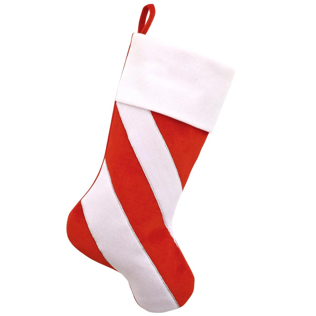 20.5 Inch Personalized Stocking With Candy Cane Stripes 2 20.5 Inch Personalized Stocking With Candy Cane Stripes - Image 2
