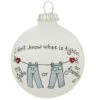 Jeans With Friendship Heart Gifts Glass Ornament