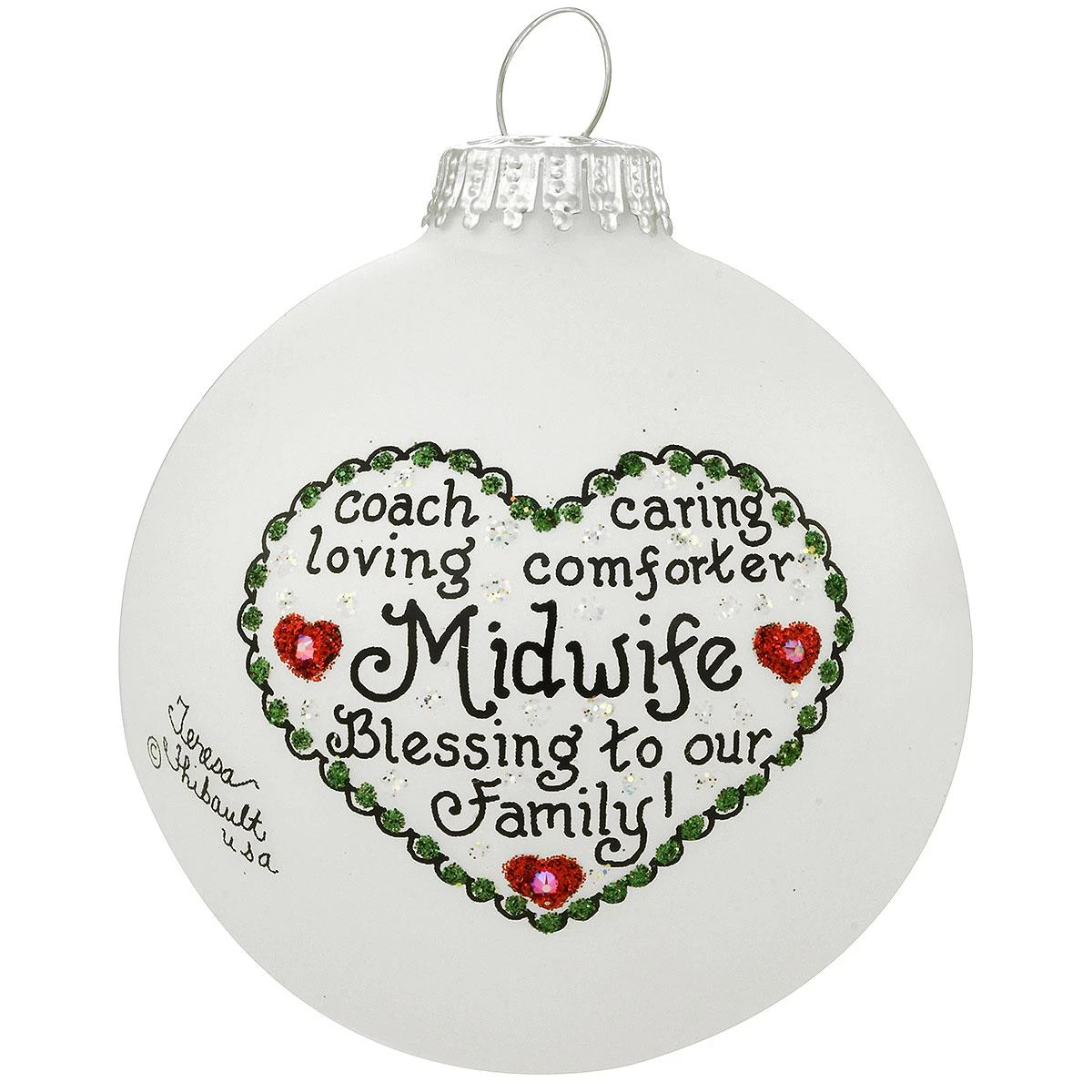 Midwife Heart Gifts Glass Ornament 1 Midwife Heart Gifts Glass Ornament