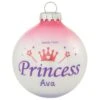 Personalized Princess Castle Glass Ornament