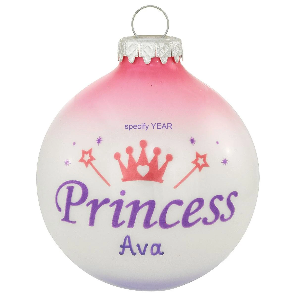 Personalized Princess Castle Glass Ornament 1 Personalized Princess Castle Glass Ornament