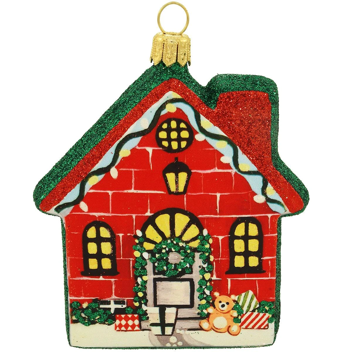 1st Christmas New Home House Shaped Glass Ornament 1 1st Christmas New Home House Shaped Glass Ornament