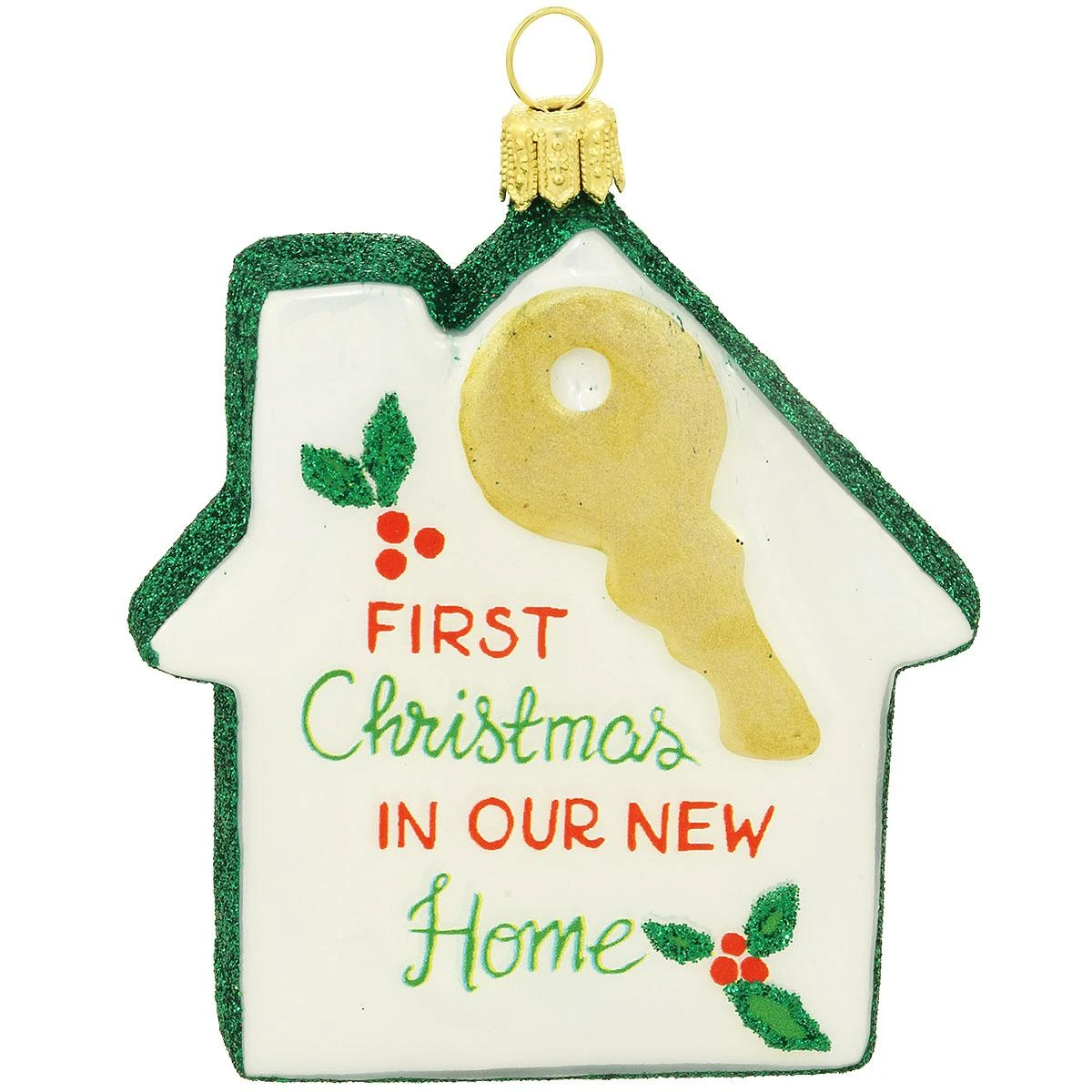 1st Christmas New Home House Shaped Glass Ornament 2 1st Christmas New Home House Shaped Glass Ornament - Image 2