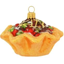 Taco Salad Glass Ornament
