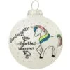 Granddaughter You Sparkle Wherever You Go Heart Gifts Glass Ornament