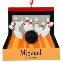 Personalized Bowling Lane Resin Ornament