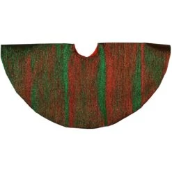 24 Inch Iridescent Red And Green Crinkle Mini Tree Skirt