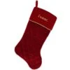20.5 Inch Personalized Burgundy Velvet Quilted Stocking