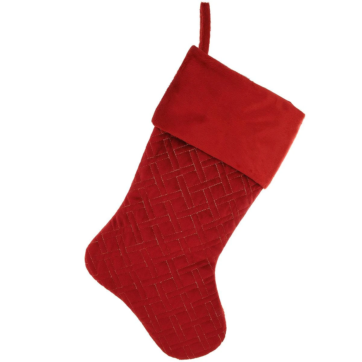 21 Inch Personalized Burgundy Quilted Stocking 2 21 Inch Personalized Burgundy Quilted Stocking - Image 2