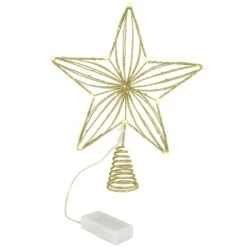 Star Wire Lighted Tree Topper