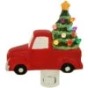 Red Truck With Ceramic Tree Night Light