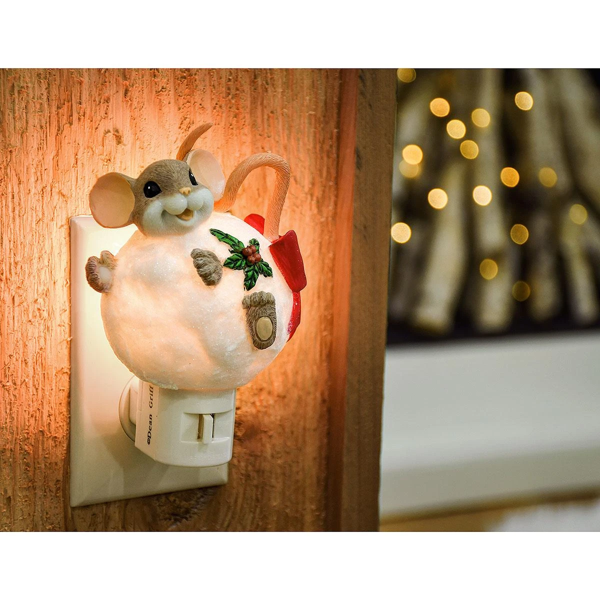 Charming Tails Mouse In Snowball Night Light 2 Charming Tails Mouse In Snowball Night Light - Image 2