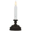 Candle With Black Stand LED Battery Operated