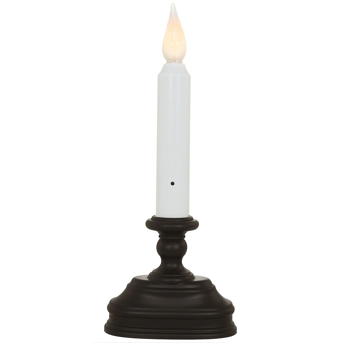 Candle With Black Stand LED Battery Operated 1 Candle With Black Stand LED Battery Operated