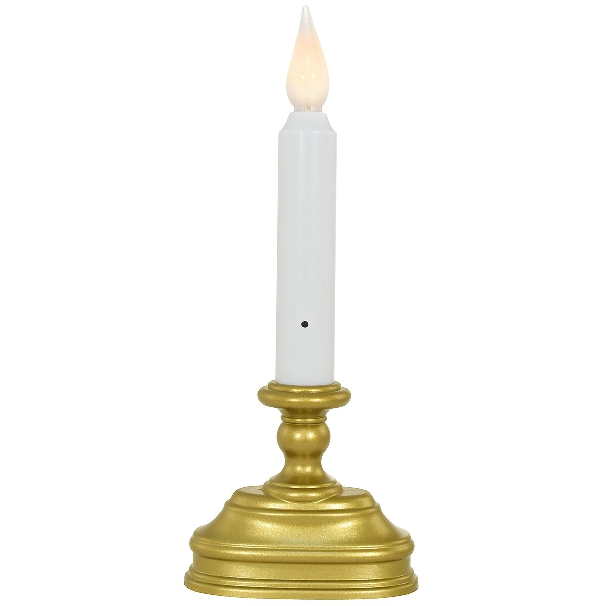 Candle With Gold Stand LED Battery Operated 1 Candle With Gold Stand LED Battery Operated