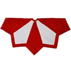 48 Inch Red And White Quilted Tree Skirt