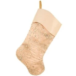 20.5 Inch Rose Gold Stocking With Satin Cuff
