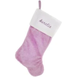 20.5 Inch Personalized Purple Sparkle Stocking