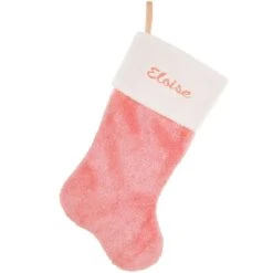20.5 Inch Personalized Pink Sparkle Stocking