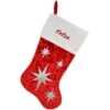 20.5 Inch Personalized Red Stocking With Stars