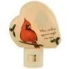 Cardinal Memorial Night Light With Angel Reveal