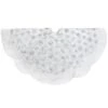 48 Inch White Velvet Tree Skirt With Silver Snowflakes