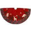 48 Inch Suede Tree Skirt With Deer, Moose, And Bear