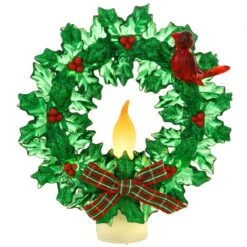 Wreath With Cardinal Nighlight